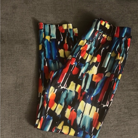 Multicolor Abstract Women's Pants - Picture 3 of 3